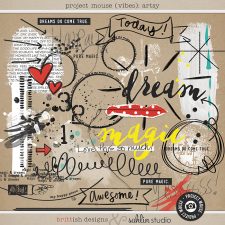 Project Mouse (Vibes) Artsy by Britt-ish Designs and Sahlin Studio - Perfect for scrapbooking or in your Disney Project Life or Project Mouse albums!!