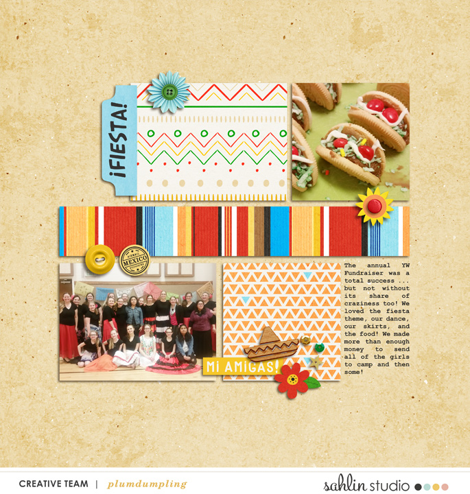 digital scrapbooking layout created by plumdumpling featuring the March 2019 FREE Template by Sahlin Studio