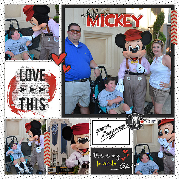 digital scrapbooking layout created by disney mom missy featuring April 2019 FREE Template by Sahlin Studio