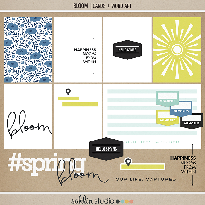 Bloom | Journal Cards and Word Art by Sahlin Studio