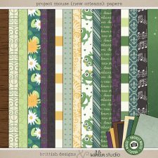 Project Mouse (New Orleans): Papers by Britt-ish Designs and Sahlin Studio - Perfect for your scrapbooking your New Orleans, Tiana, Bayou Moments in your Disney Project Life or Project Mouse album