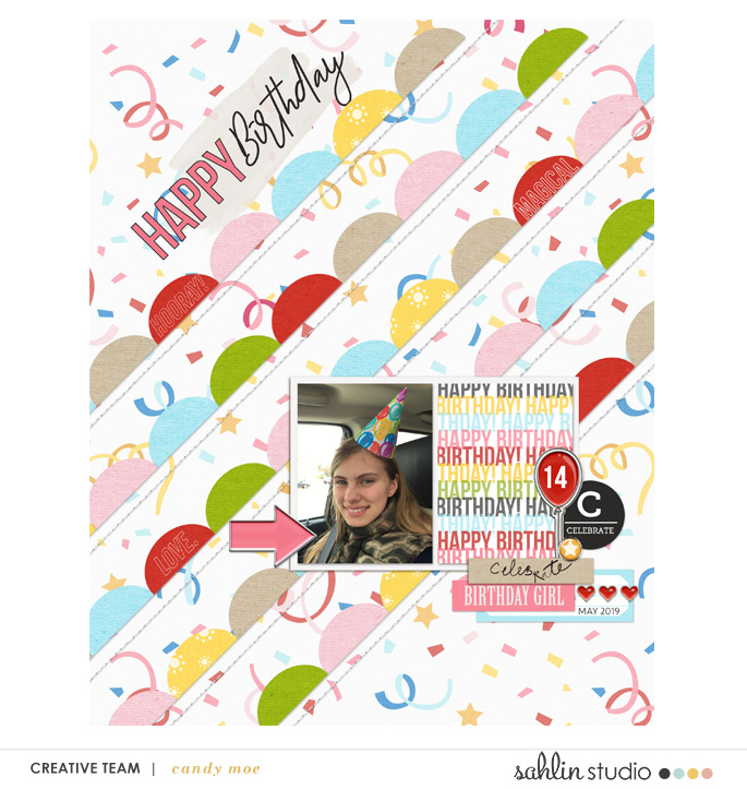 digital scrapbooking layout created by ctmm4 featuring the May 2019 FREE Template by Sahlin Studio