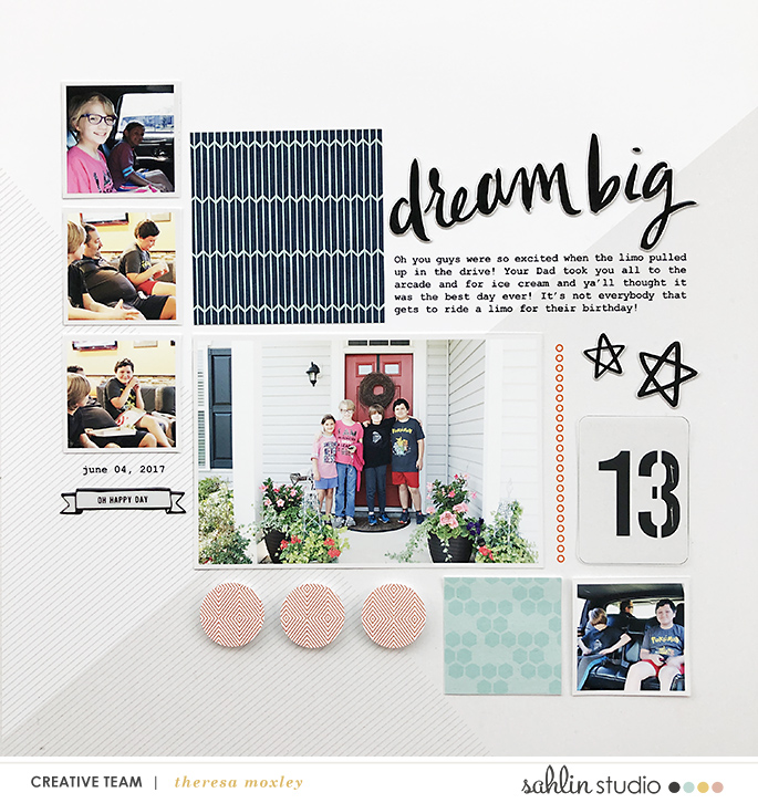 hybrid scrapbooking layout created by larkindesign featuring July 2019 FREE Template by Sahlin Studio