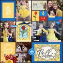Meeting Disney Belle Beauty and the Beast Princess digital Project Life scrapbook layout using Project Mouse (Princess) Aurora | Kit & Journal Cards by Britt-ish Designs and Sahlin Studio