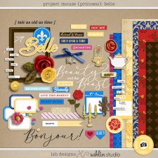 Project Mouse (Princess) Belle | Kit by Britt-ish Designs and Sahlin Studio - Perfect for documenting Beauty and the Beast or other magical moments in your Project Life / Project Mouse album!!