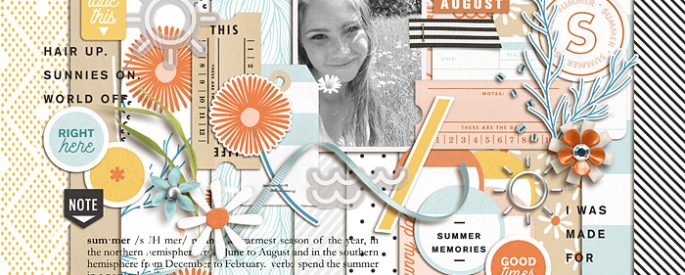 Summer Stories | Kit by Sahlin Studio - Perfect for all of your summer, swimming, beach, pool scrapbooking layouts.