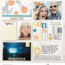Summer Documented SUNKISSED digital Project Life scrapbook layout using Summer Stories | Kit by Sahlin Studio
