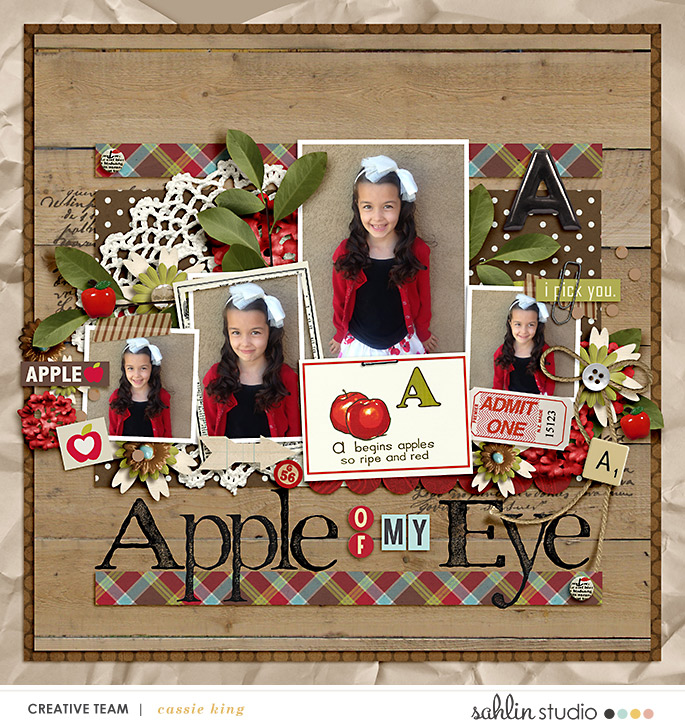 digital scrapbooking layout created by cassie featuring Apple Orchard by Sahlin Studio