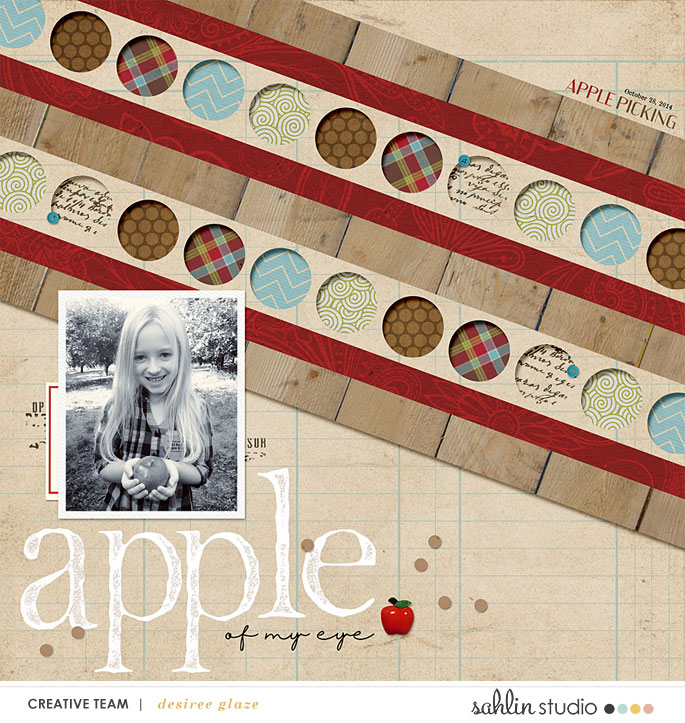 digital scrapbooking layout created by glazefamily3 featuring Apple Orchard by Sahlin Studio