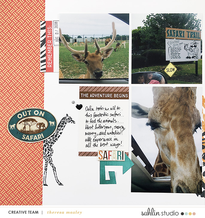 Safari Zoo digital scrapbook layout using Project Mouse (Animal) | Artsy & Pins by Britt-ish Designs and Sahlin Studio