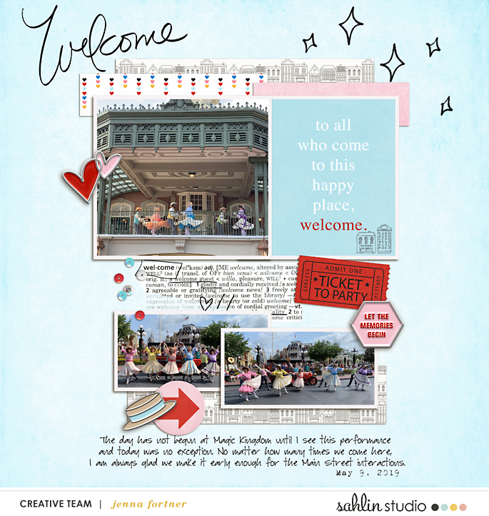 digital scrapbooking layout created by jenna featuring September 2019 FREE Template by Sahlin Studio