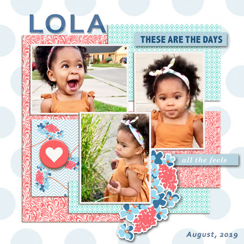 digital scrapbooking layout created by cherylndesigns featuring August 2019 FREE Template by Sahlin Studio