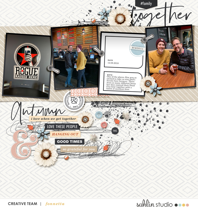 digital scrapbooking layout created by fonnetta featuring Gather by Sahlin Studio