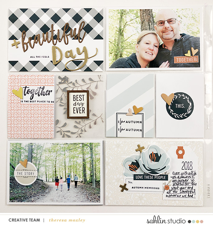 hybrid scrapbooking layout created by Theresa Moxley featuring Gather by Sahlin Studio