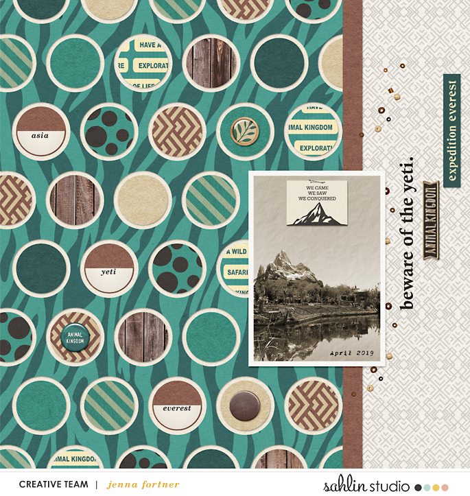 digital scrapbooking layout created by jenna featuring October 2019 FREE Template by Sahlin Studio