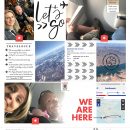We Are Here digital Project Life scrapbook page layout using On Our Way - a travel collection by Sahlin Studio