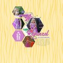 Costume Tangled Rapunzel Halloween digital scrapbook page layout using Project Mouse (Princess) Rapunzel | Kit & Journal Cards by Britt-ish Designs and Sahlin Studio
