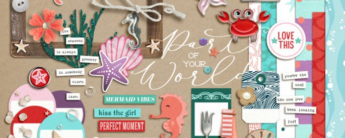 Project Mouse (Princess) Ariel | Kit by Britt-ish Designs and Sahlin Studio - Perfect for documenting Disney Ariel or other magical moments in your Project Life / Project Mouse album!!
