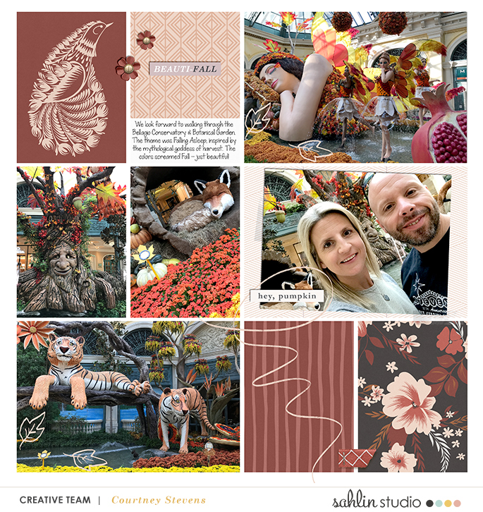 Fall Festival Digital Scrapbooking Project Life page using Autumn Stories | Journal Cards by Sahlin Studio
