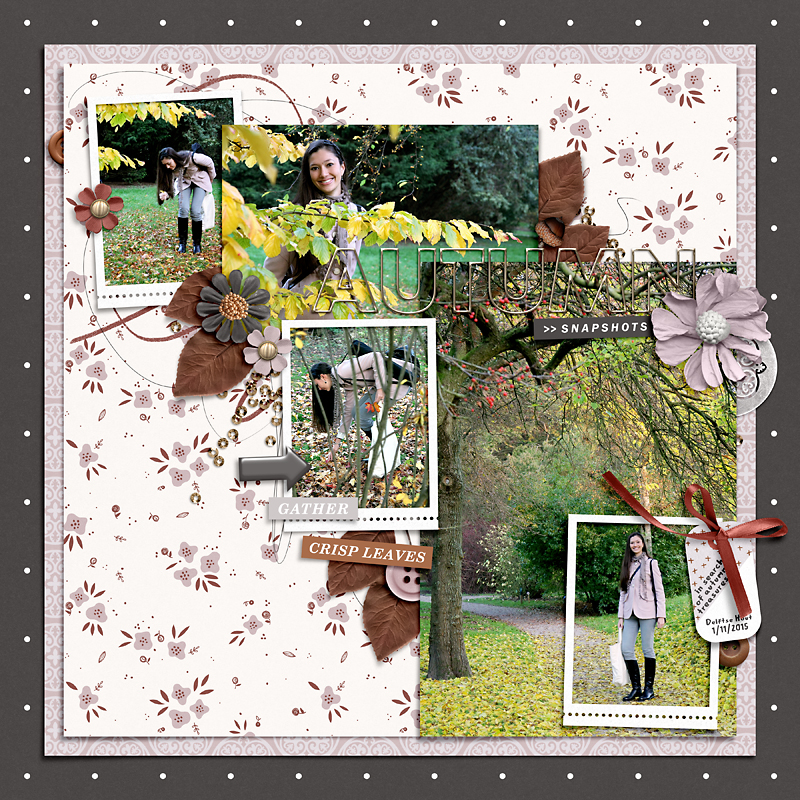 My Greatest Blessing Fall Digital Scrapbooking page using Autumn Stories | Journal Cards by Sahlin Studio