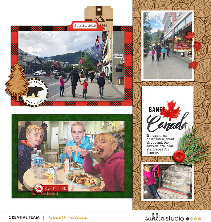 digital scrapbooking layout created by lynnette featuring November 2019 FREE Template by Sahlin Studio