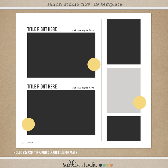 November 2019 FREE Template by Sahlin Studio