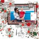 Holly Days Making Merry digital scrapbook page using Holly Days by Sahlin Studio