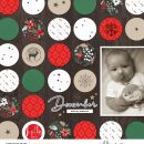 December Making Memories digital scrapbook page using Holly Days by Sahlin Studio