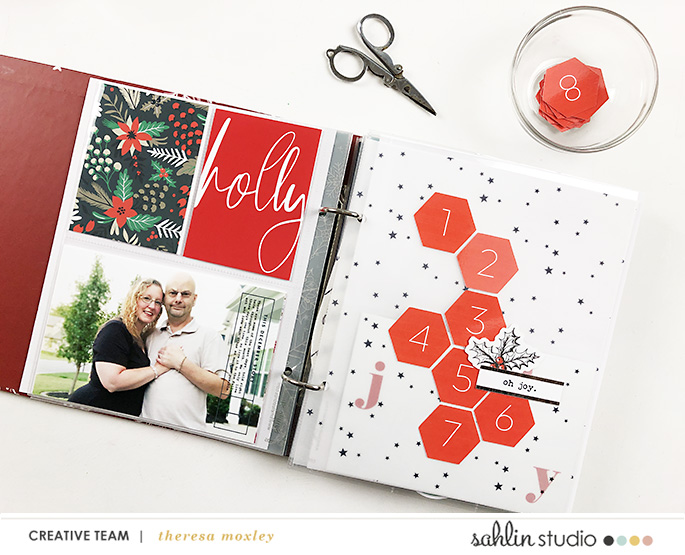 December Daily Foundation pages using Holly Days by Sahlin Studio