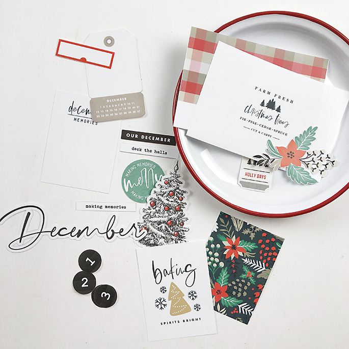 December Daily Foundation pages using Holly Days by Sahlin Studio