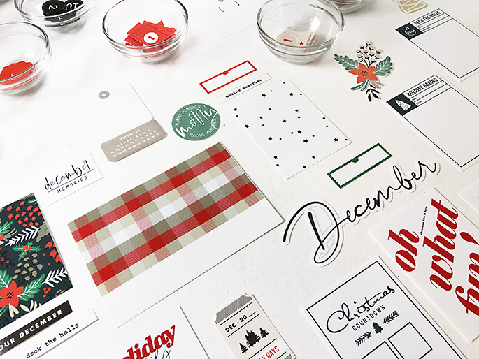 December Daily Foundation pages using Holly Days by Sahlin Studio