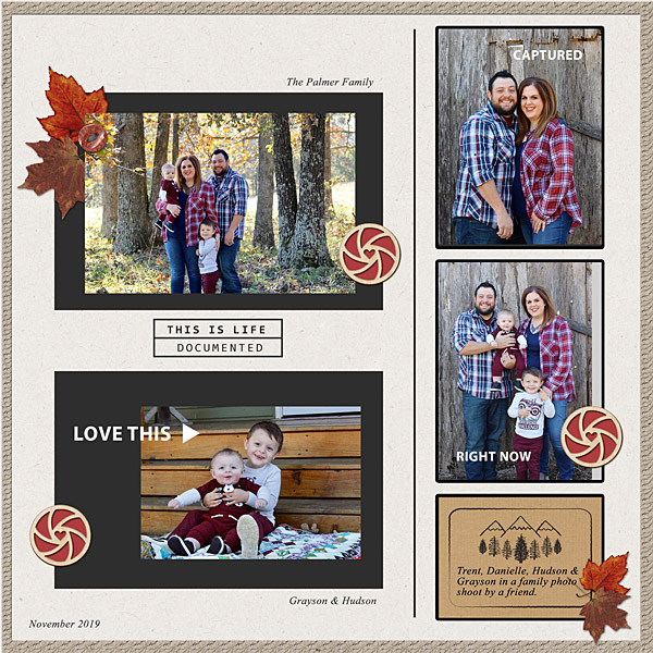 digital scrapbooking layout created by flowersgal featuring November 2019 FREE Template by Sahlin Studio