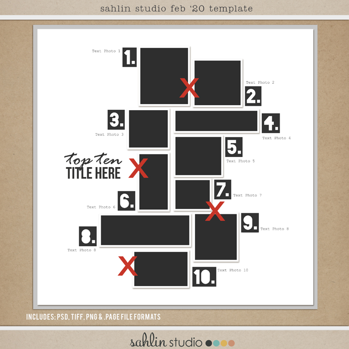 Sahlin Studio, Digital Scrapbooking DesignsFREE Digital Scrapbooking  Template / Sketch, June '23 - Sahlin Studio