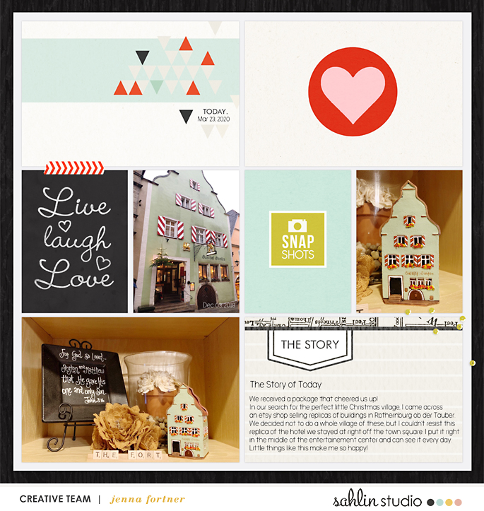digital scrapbooking layout created by jenna featuring Melon Sorbet by Sahlin Studio