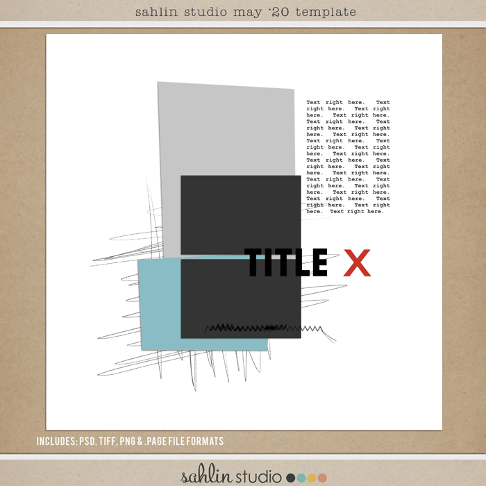 Sahlin Studio, Digital Scrapbooking DesignsFREE Digital Scrapbooking  Template / Sketch, May '20 - Sahlin Studio