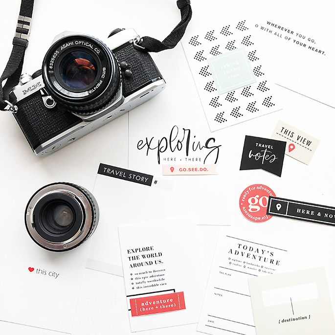 Exploring - Travel Collection by Sahlin Studio - Perfect for all of your travels in your Smash Books, Project Life album or digital scrapbooking!!