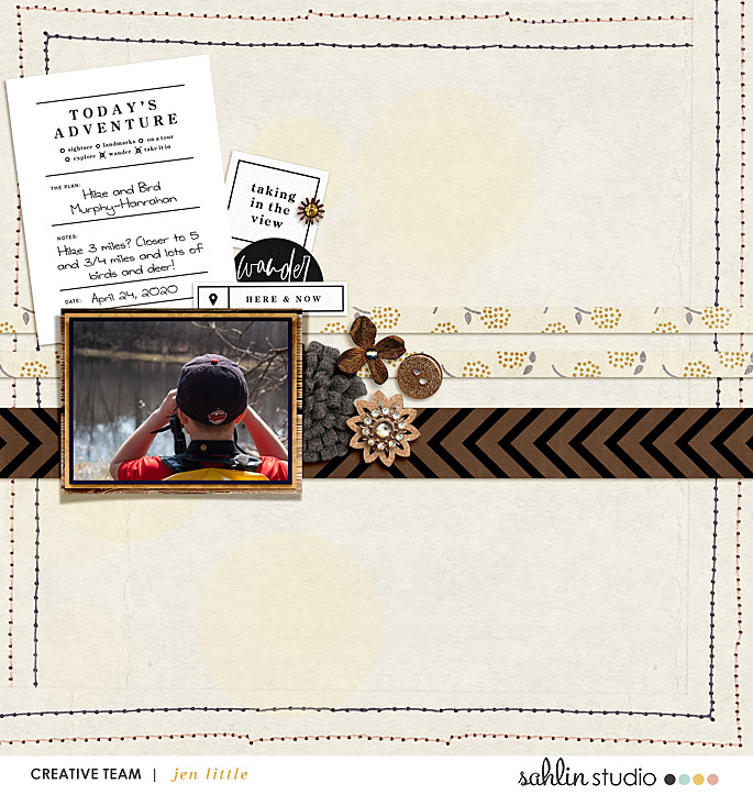 Today's Adventure digital scrapbook page layout using Exploring - a travel collection by Sahlin Studio