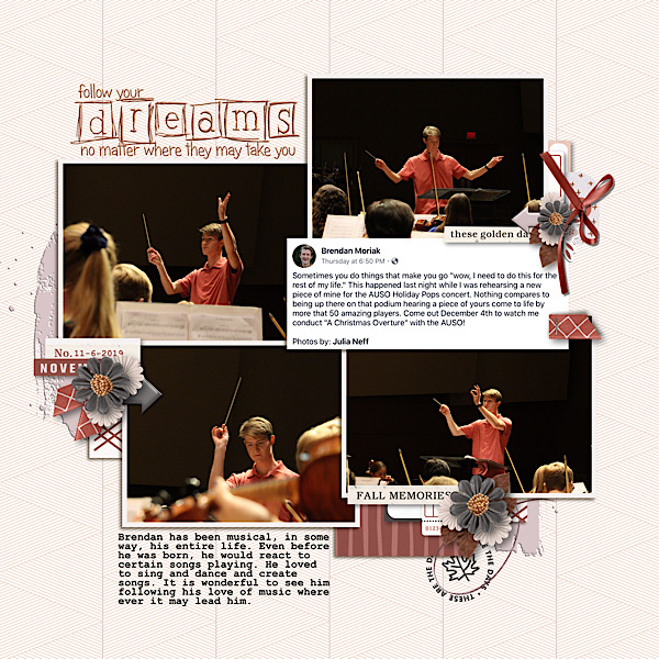 digital scrapbooking layout created by Monica Moriak featuring March 2020 Free Template by Sahlin Studio