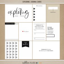 Exploring (Journal Cards) by Sahlin Studio - Perfect for all of your travels in your Smash Books, Project Life album or digital scrapbooking!!