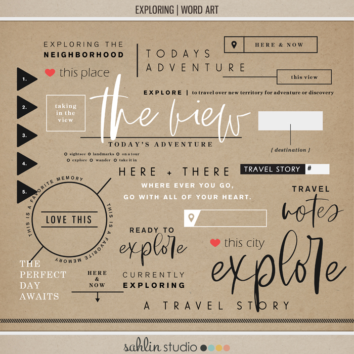 Sahlin Studio  Digital Scrapbooking DesignsOn Our Way - Travel