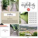 Exploring Here and There Project Life digital scrapbook page layout using Exploring - a travel collection by Sahlin Studio