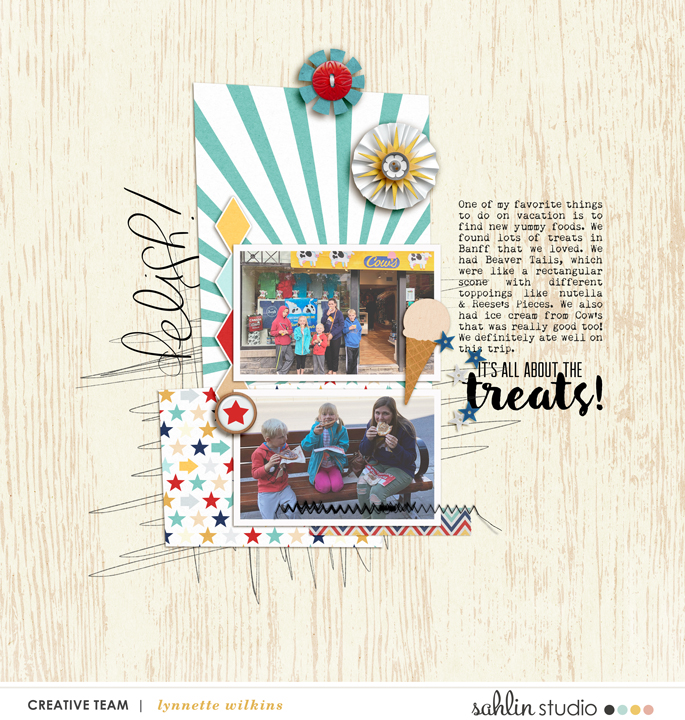 digital scrapbooking layout created by lynnette featuring May 2020 FREE Template by Sahlin Studio