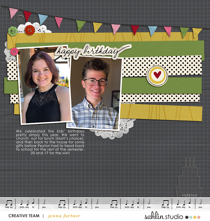 digital scrapbooking layout created by jenna featuring Make a Wish by Sahlin Studio and Valorie Wibbens