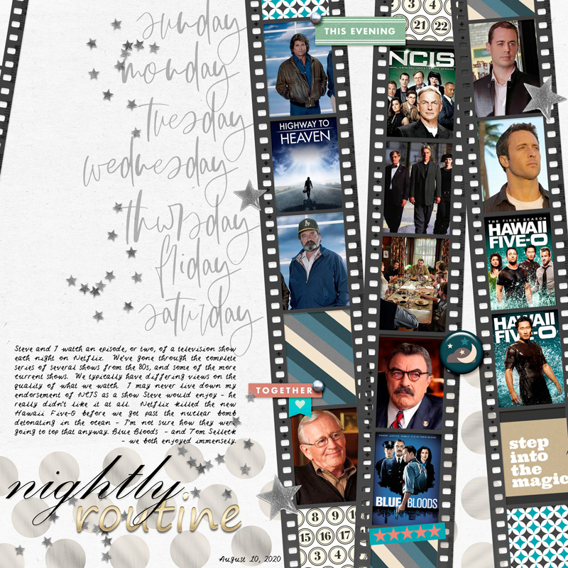 digital scrapbooking layout created by Mingo08 featuring August 2020 FREE Template by Sahlin Studio