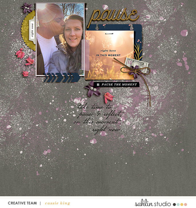 digital scrapbooking layout created by cassie king featuring Pause by Sahlin Studio