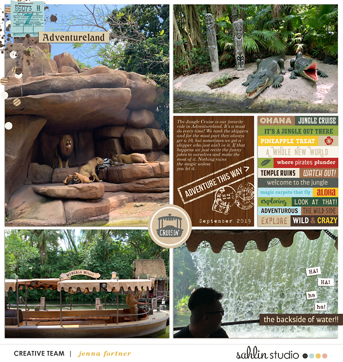 Adventureland Disney Animal Kingdom Lions Zoo Digital Project Life Scrapbooking Layout Project Mouse