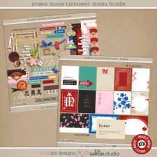 Project Mouse (Princess) Mulan | BUNDLE by Britt-ish Designs and Sahlin Studio - Perfect for documenting Disney Mulan, China or other magical moments in your Project Life / Project Mouse album!!