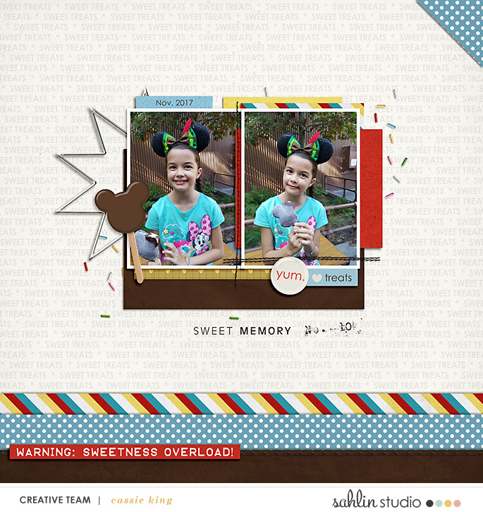 digital scrapbooking layout created by cassie king featuring Candy Shop by Sahlin Studio and Britt-ish Designs