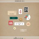 December Days No 6 Numbers by Sahlin Studio- Perfect for your December Daily, Document Your December, Project Life and Christmas albums!!