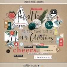 Favorite Things (Elements) by Sahlin Studio- Perfect for your December Daily, Document Your December, Project Life and Christmas albums!!